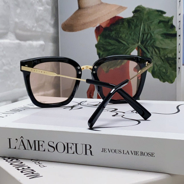 TRIOMPHE SUNGLASSES 548589 IN BLACK ACETATE GRADIENT SMOKE LENSES