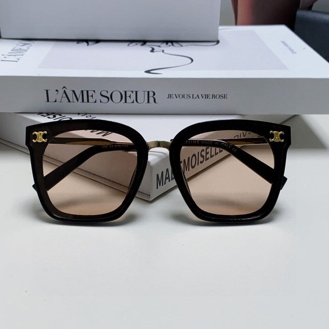 TRIOMPHE SUNGLASSES 548589 IN BLACK ACETATE GRADIENT SMOKE LENSES