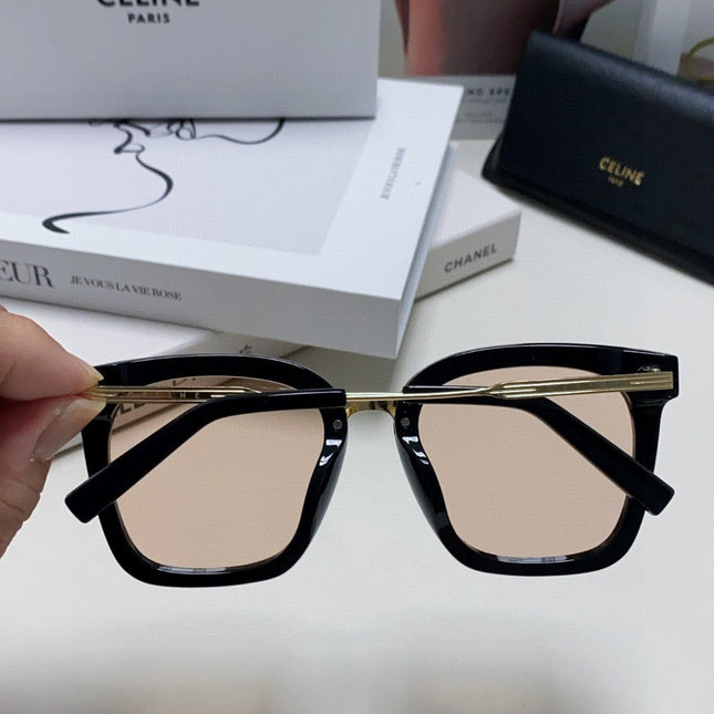 TRIOMPHE SUNGLASSES 548589 IN BLACK ACETATE GRADIENT SMOKE LENSES