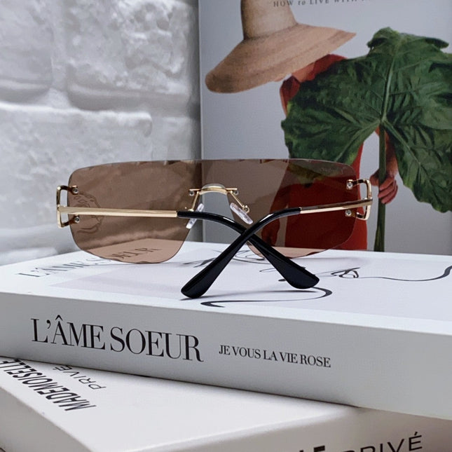 C DE RIMLESS NAVIGATOR FRAME SUNGLASSES 548665 IN METAL