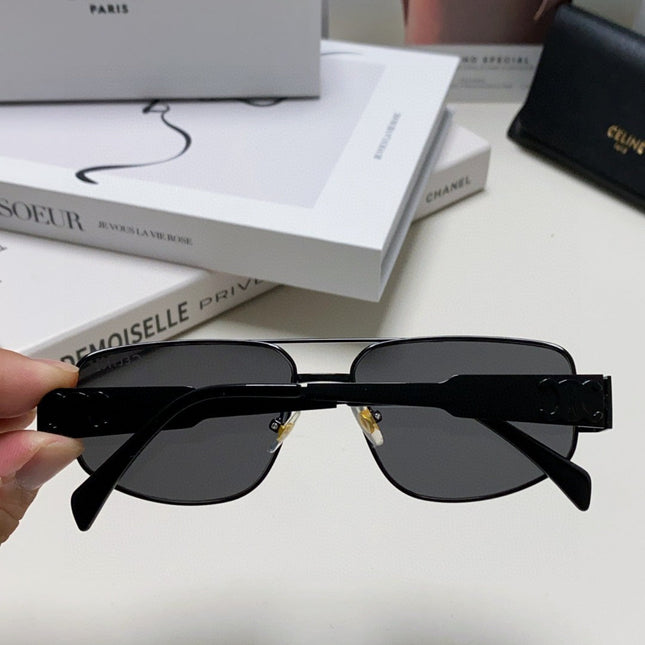 TRIOMPHE SUNGLASS 512996 IN BLACK METAL