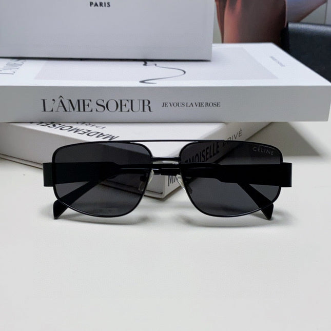 TRIOMPHE SUNGLASS 512996 IN BLACK METAL