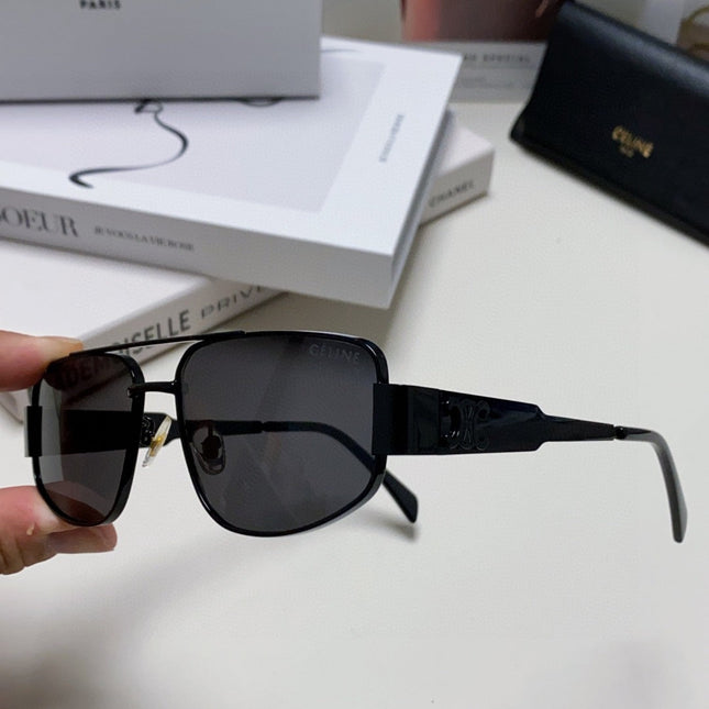 TRIOMPHE SUNGLASS 512996 IN BLACK METAL
