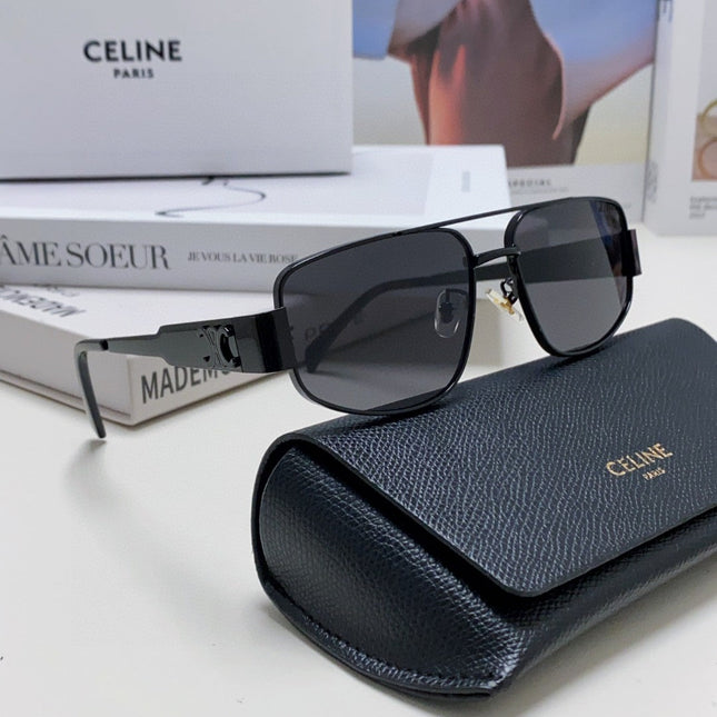 TRIOMPHE SUNGLASS 512996 IN BLACK METAL