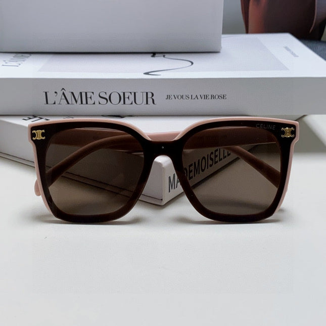 TRIOMPHE SUNGLASSES 552774 IN BABY PINK ACETATE TEXT LOGO