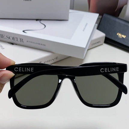 TRIOMPHE SUNGLASSES 552776 IN BLACK ACETATE TEXT LOGO
