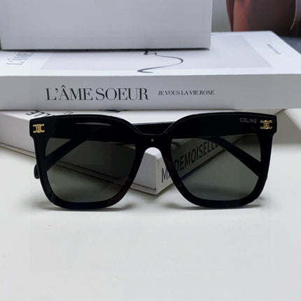 TRIOMPHE SUNGLASSES 552776 IN BLACK ACETATE TEXT LOGO