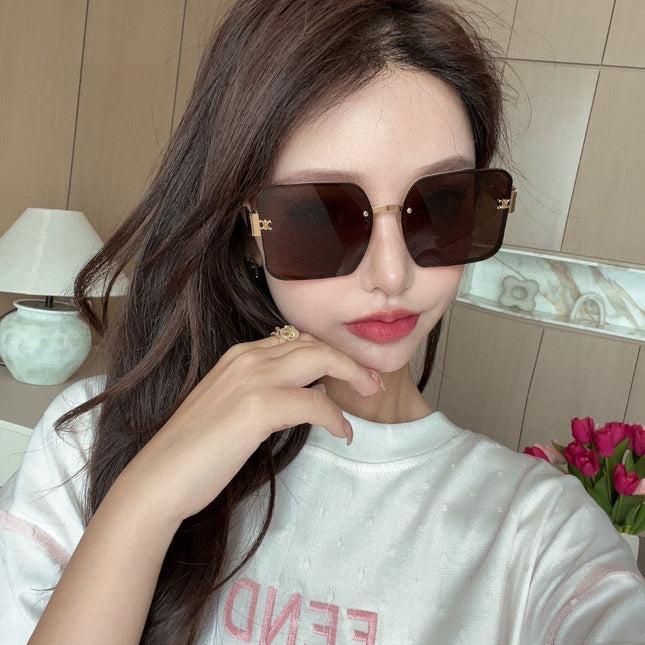 TRIOMPHE SQUARE SUNGLASSES 552781 IN HAVANA ACETATE