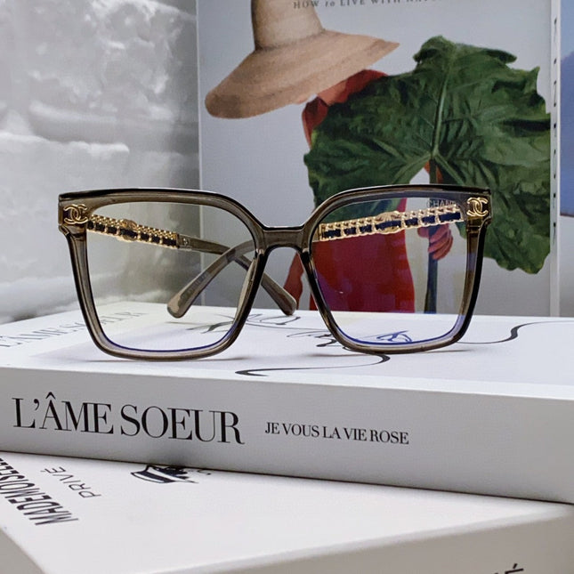 SQUARE SUNGLASSES 632881 IN GRAY CLEAR ACETATE