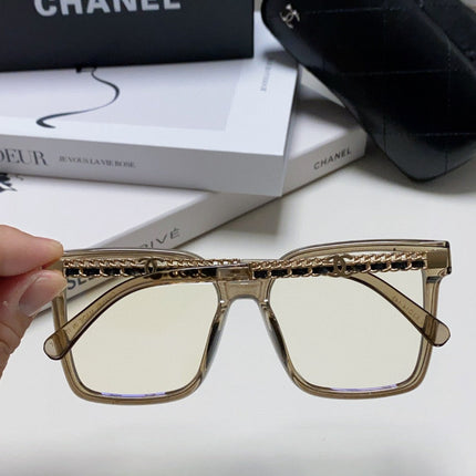 SQUARE SUNGLASSES 632881 IN GRAY CLEAR ACETATE