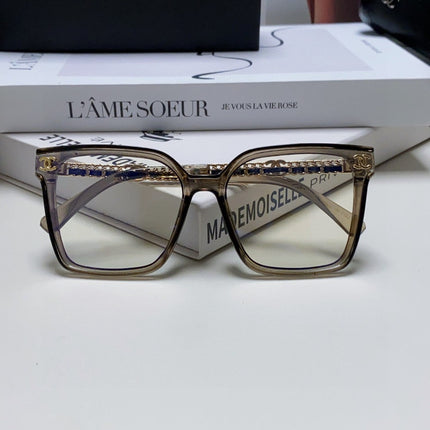 SQUARE SUNGLASSES 632881 IN GRAY CLEAR ACETATE