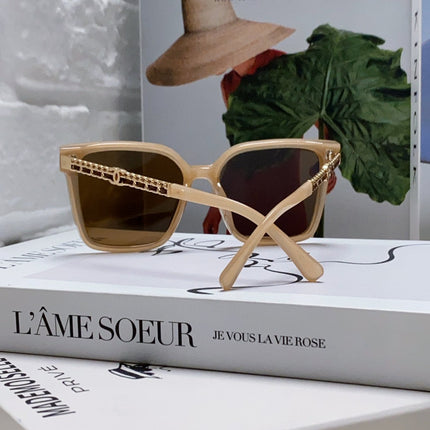 SQUARE SUNGLASSES 632884 IN BEIGE CLEAR ACETATE