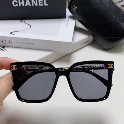 SQUARE SUNGLASSES 632886 IN BLACK ACETATE METAL FRAME EMBOSSED LOGO