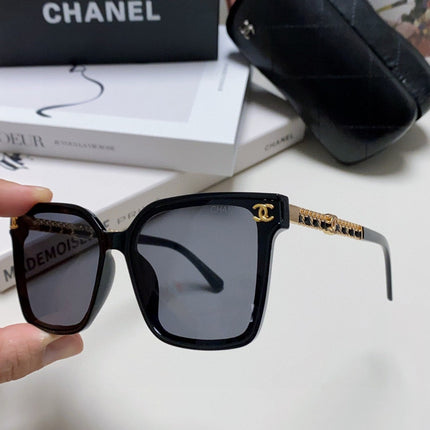 SQUARE SUNGLASSES 632886 IN BLACK ACETATE METAL FRAME EMBOSSED LOGO