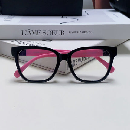 SQUARE SUNGLASSES 632888 IN BLACK AND PINK ACETATE