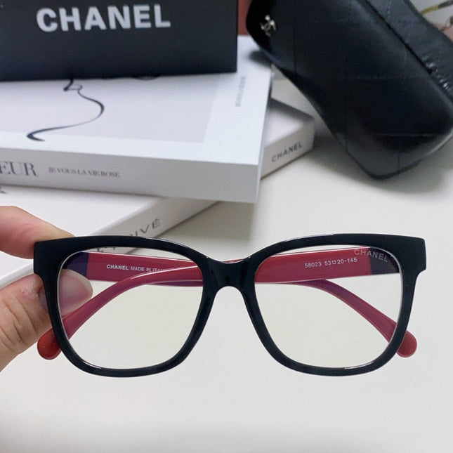 SQUARE SUNGLASSES 632889 IN BLACK AND RED ACETATE