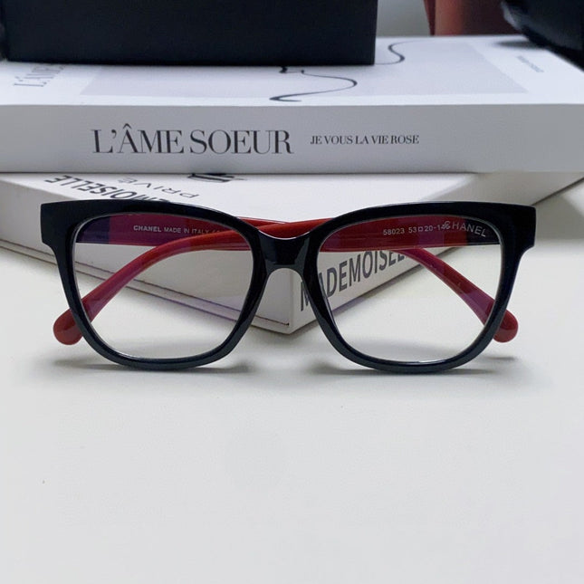 SQUARE SUNGLASSES 632889 IN BLACK AND RED ACETATE