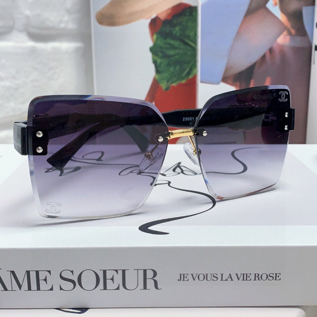 SQUARE SUNGLASSES 632893 IN BLACK ACETATE GRAY SMOKE LENSES