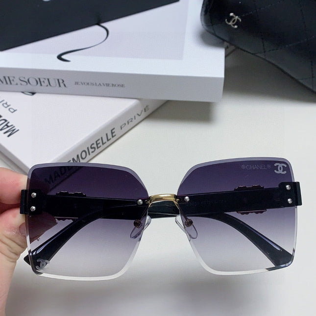 SQUARE SUNGLASSES 632893 IN BLACK ACETATE GRAY SMOKE LENSES