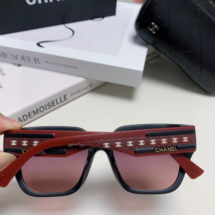 SQUARE SUNGLASSES 632894 IN RED ACETATE