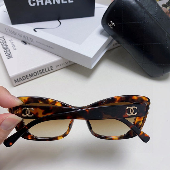 CAT EYE SUNGLASSES 632699 IN HAVANA ACETATE EMBOSSED PEARL