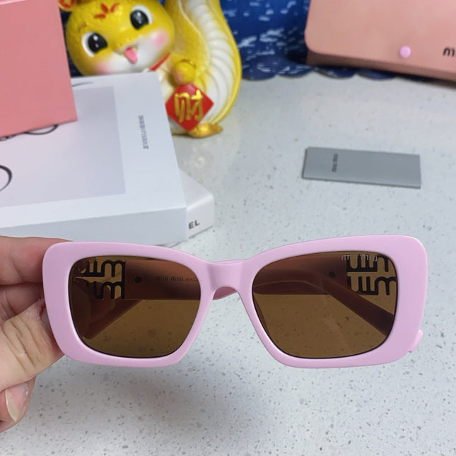GLIMPSE SUNGLASSES 558345 IN PINK ACETATE GOLD EMBOSSED LOGO