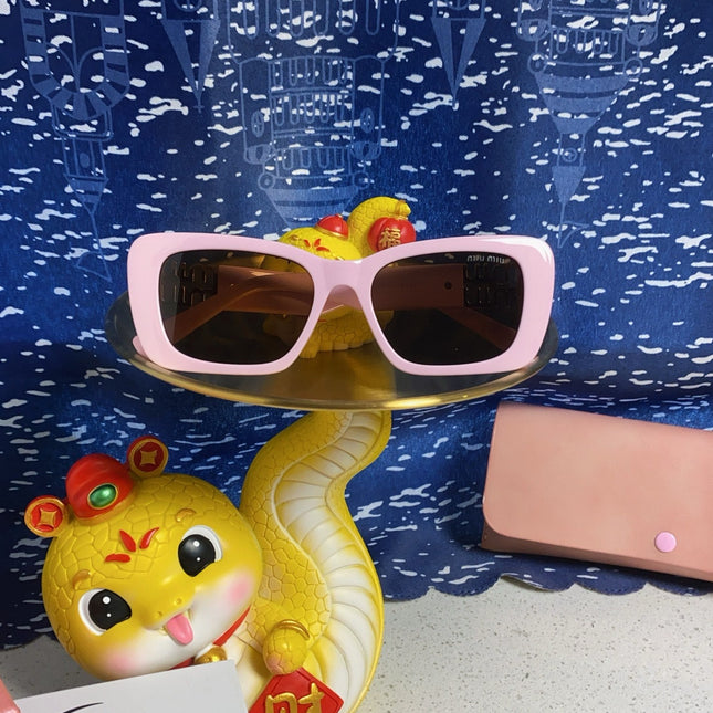 GLIMPSE SUNGLASSES 558345 IN PINK ACETATE GOLD EMBOSSED LOGO