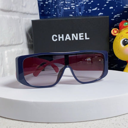 SQUARE SUNGLASSES 641780 IN BLUE ACETATE PINK FRAME