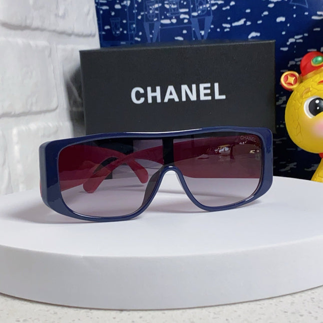 SQUARE SUNGLASSES 641780 IN BLUE ACETATE PINK FRAME