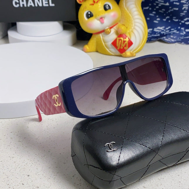 SQUARE SUNGLASSES 641780 IN BLUE ACETATE PINK FRAME