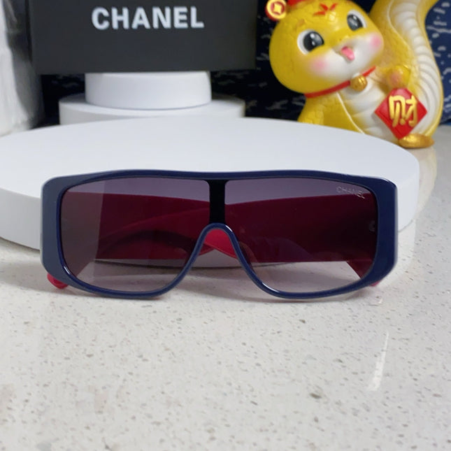 SQUARE SUNGLASSES 641780 IN BLUE ACETATE PINK FRAME