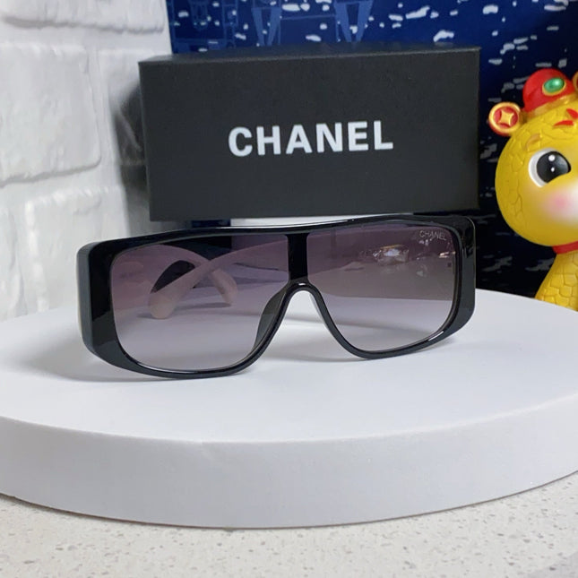 SQUARE SUNGLASSES 641781 IN BLACK ACETATE WHITE FRAME