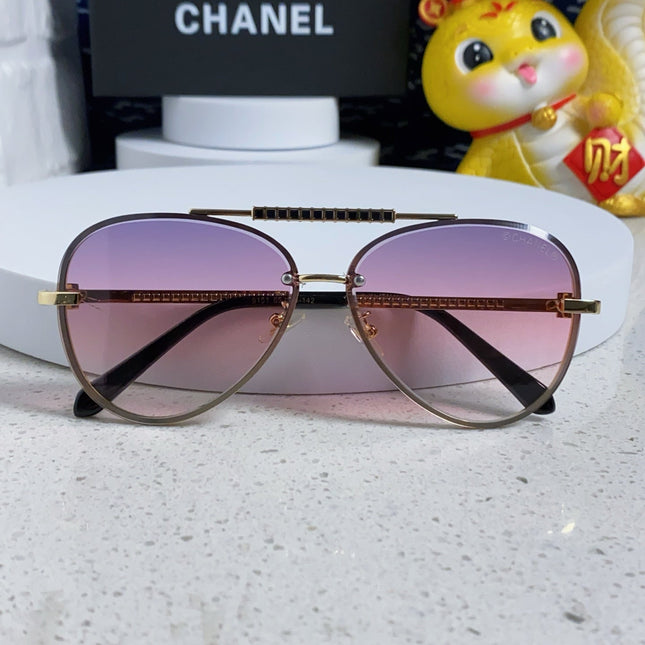 CAT EYE SUNGLASSES 641934 IN GOLD METAL PINK SMOKE LENSES