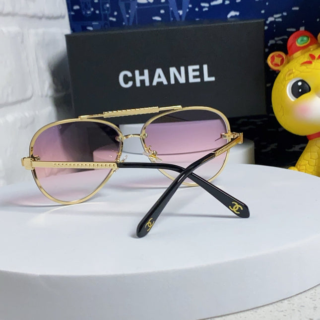 CAT EYE SUNGLASSES 641934 IN GOLD METAL PINK SMOKE LENSES