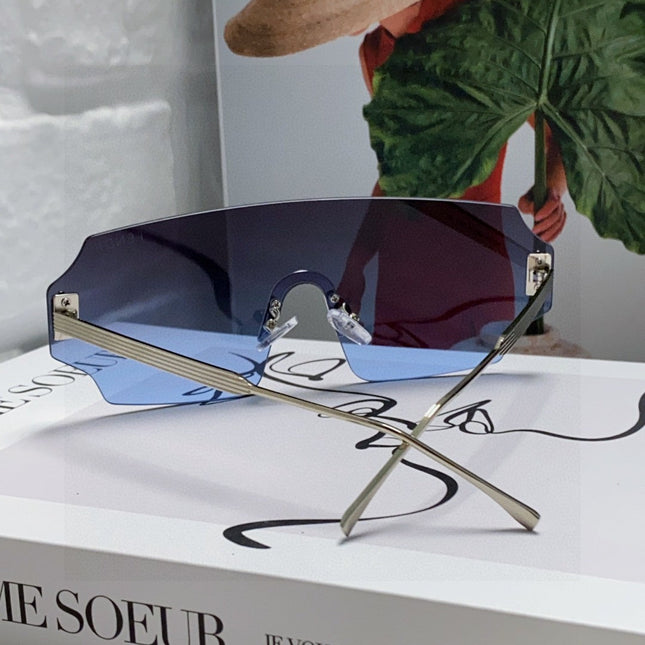 ANGULAR VISOR SUNGLASSES 575795 IN METAL