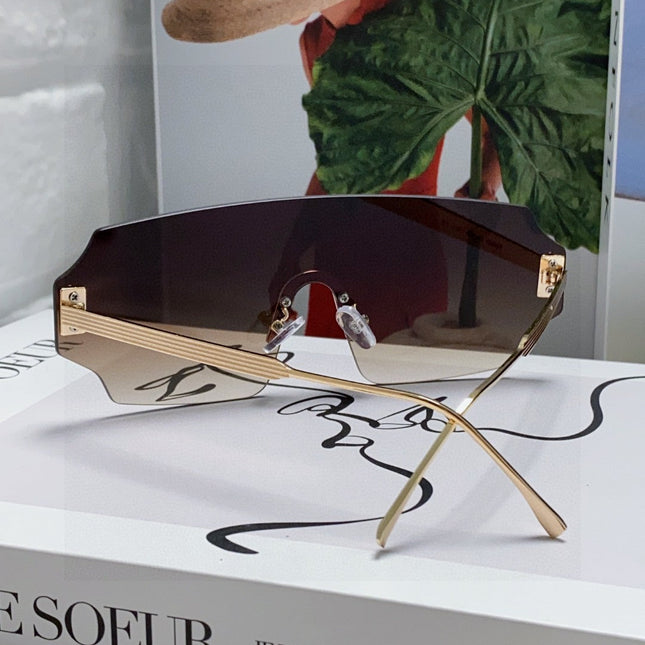 ANGULAR VISOR SUNGLASSES 575795 IN METAL