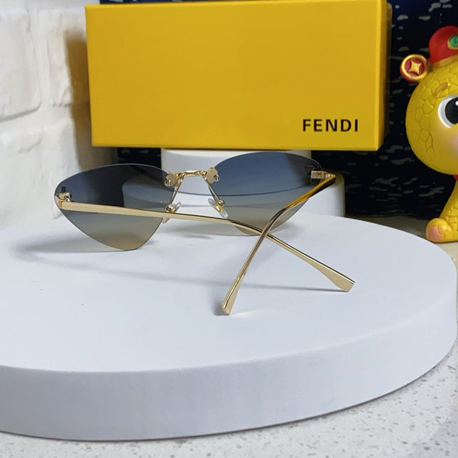 SKY RIMLESS TRIANGLE FRAME SUNGLASSES 566724 IN METAL