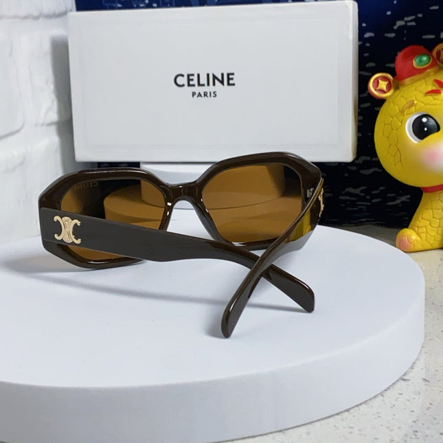 TRIOMPHE SQUARE SUNGLASS 566742 IN CAMEL ACETATE