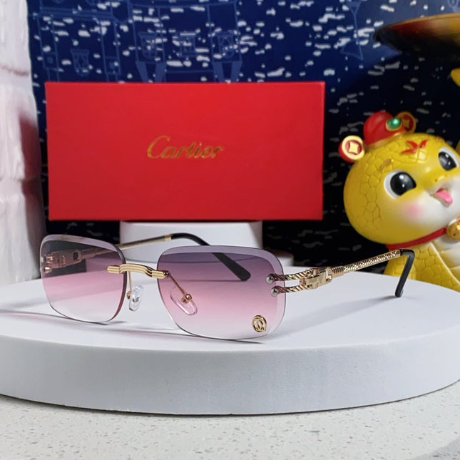 SIGNATURE C DE RECTANGULAR FRAME SUNGLASSES 533233 IN METAL