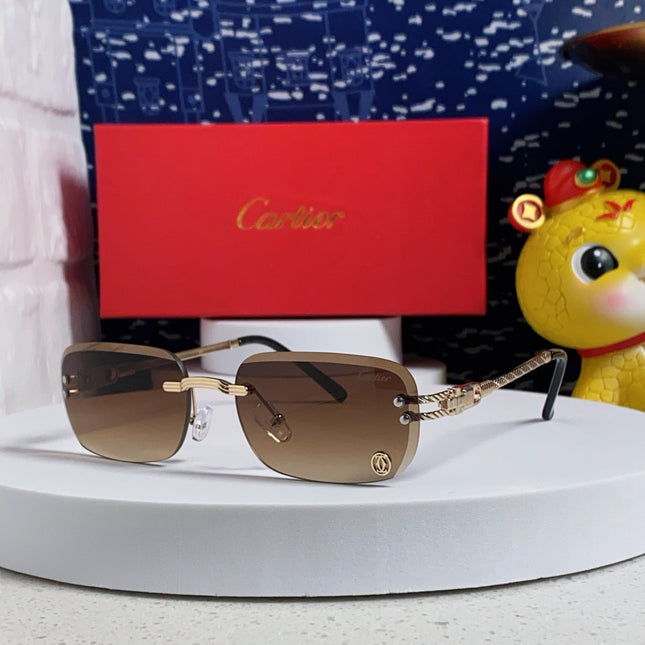 SIGNATURE C DE RECTANGULAR FRAME SUNGLASSES 533233 IN METAL