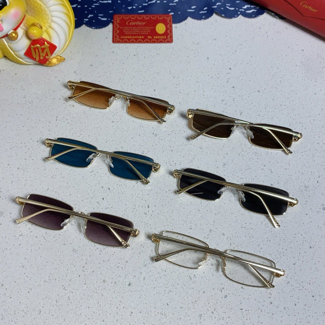 SANTOS RECTANGULAR FRAME SUNGLASSES CT0473S IN METAL