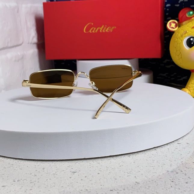 SANTOS RECTANGULAR FRAME SUNGLASSES CT0473S IN METAL