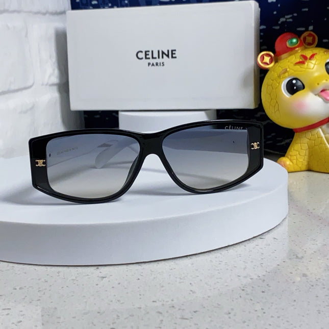 TRIOMPHE SUNGLASS 566216 IN BLACK AND WHITE ACETATE