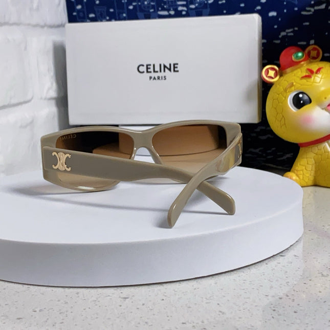 TRIOMPHE SUNGLASS 533218 IN IVORY ACETATE CAMEL LENSES