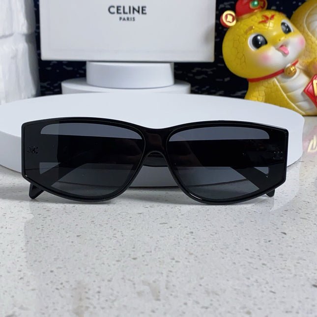 TRIOMPHE SUNGLASS 533221 IN BLACK ACETATE BLACK LOGO