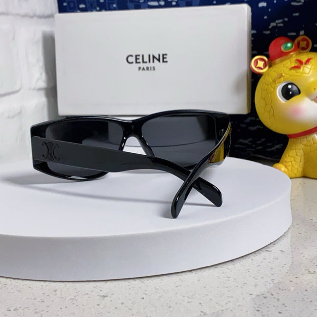 TRIOMPHE SUNGLASS 533221 IN BLACK ACETATE BLACK LOGO