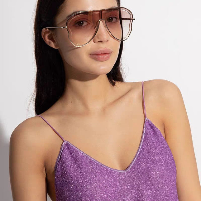 RUNWAY SUNGLASSES 571638 IN GOLD METAL BROWN SMOKE LENSES