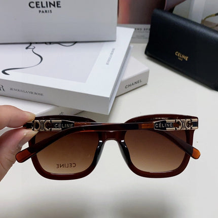 TRIOMPHE SUNGLASSES 573248 IN BROWN ACETATE METAL LOGO