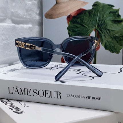 TRIOMPHE SUNGLASSES 573249 IN NAVY BLUE ACETATE METAL LOGO