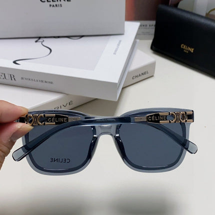 TRIOMPHE SUNGLASSES 573249 IN NAVY BLUE ACETATE METAL LOGO